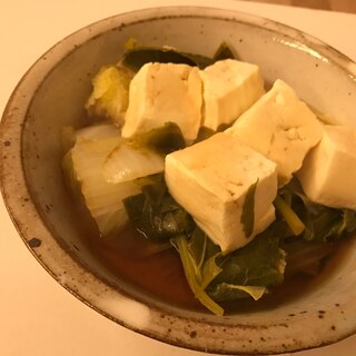 こんぶ茶de美味しいヘルシー！豆腐白菜煮